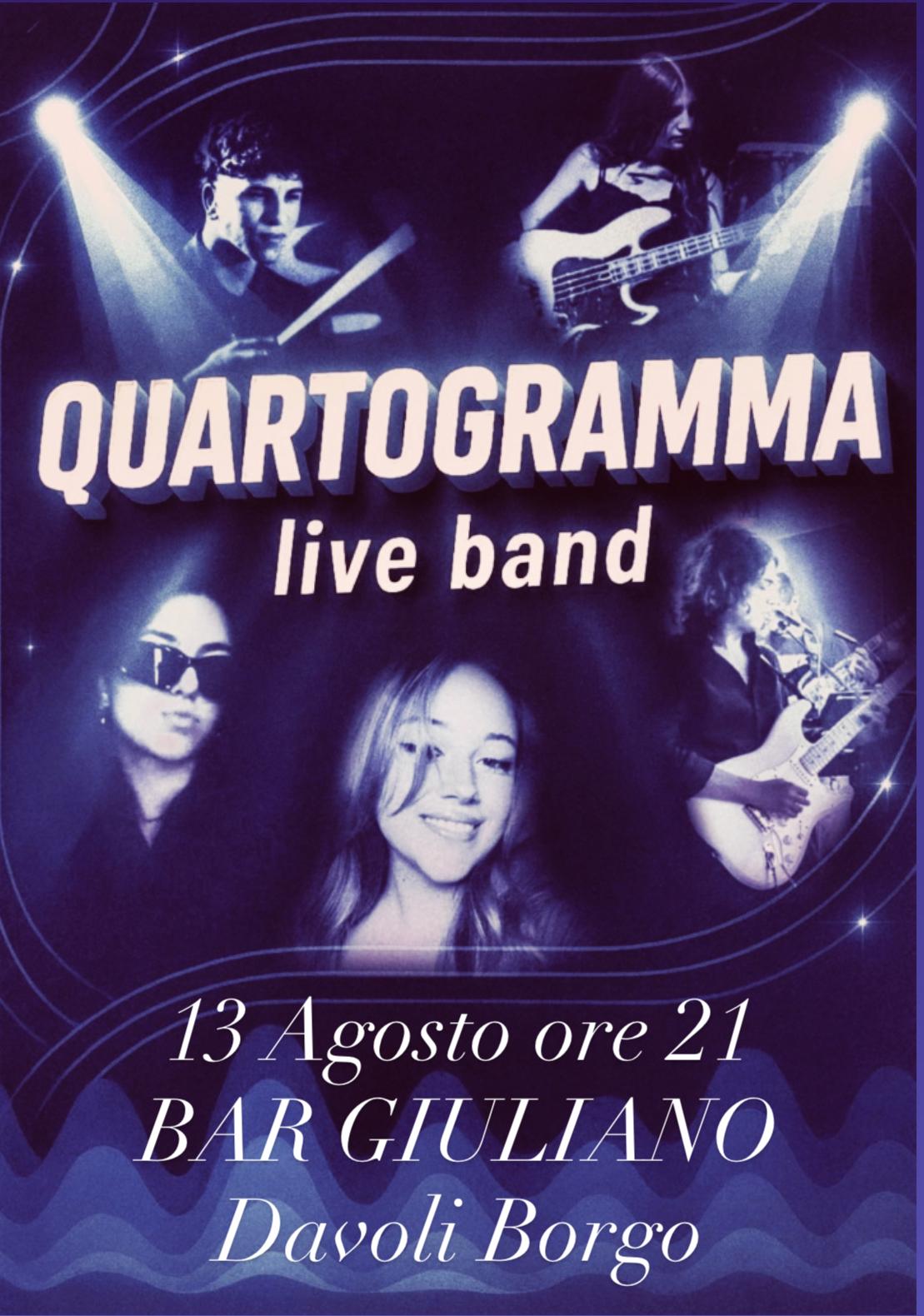 Scopri di più sull'articolo Quartogramma Live Band al Bar Giuliano – Davoli Borgo